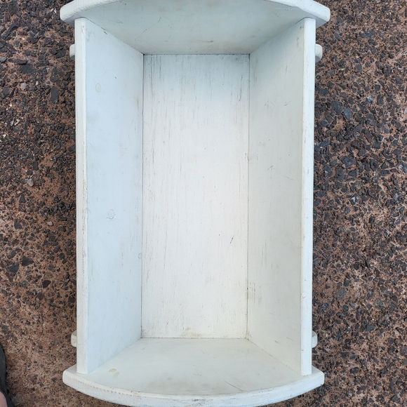 Vtg Wooden Baby Doll Cradle~painted white - Picture 3 of 5